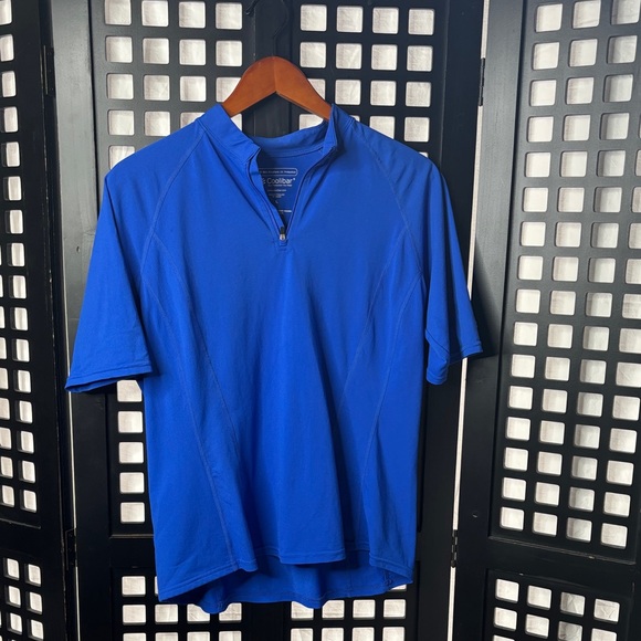 Coolibar Other - 💙 Coolibar Royal Blue Quarter Zip Sun Shirt Womens Large UPF Short Sleeve 💙